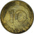 Bundesrepublik Deutschland, 10 Pfennig, 1989, Hambourg, Brass Clad Steel, SS