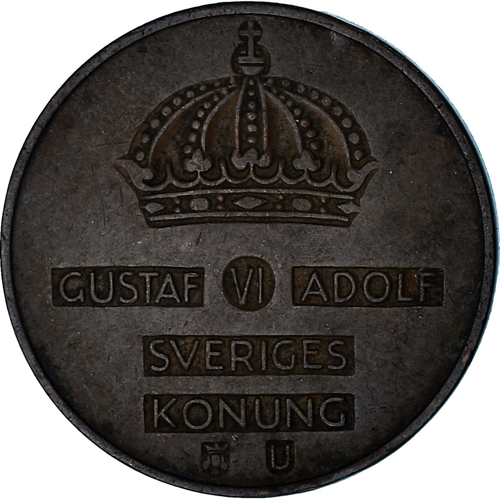 Szwecja, Gustaf VI, 5 Öre, 1969, Brązowy, EF(40-45), KM:822