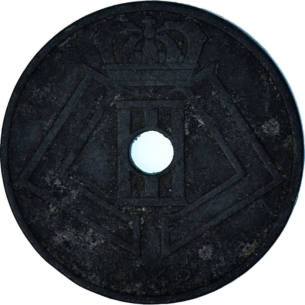 Belgium, 25 Centimes, 1942, Zinc, VF(20-25), KM:131