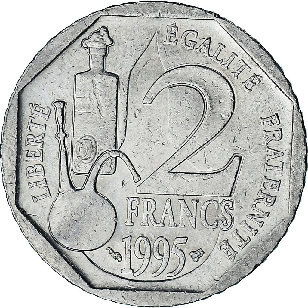 Frankrijk, 2 Francs, Pasteur, 1995, Nickel, ZF, KM:1119