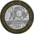 France, 10 Francs, Génie, 1991, Bi-Metallic, EF(40-45), Gadoury:827, KM:964.1