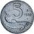 Italia, 5 Lire, 1953, Rome, Aluminio, MBC, KM:92