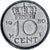 Nederland, Juliana, 10 Cents, 1980, Nickel, ZF+, KM:182