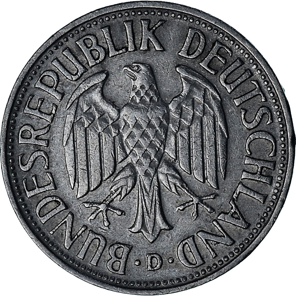 GERMANY - FEDERAL REPUBLIC, Mark, 1950, Munich, Copper-nickel, AU(50-53), KM:110