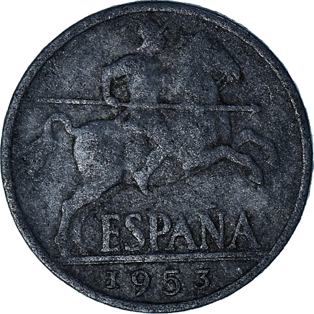Espagne, 10 Centimos, 1953, Aluminium, TB, KM:766