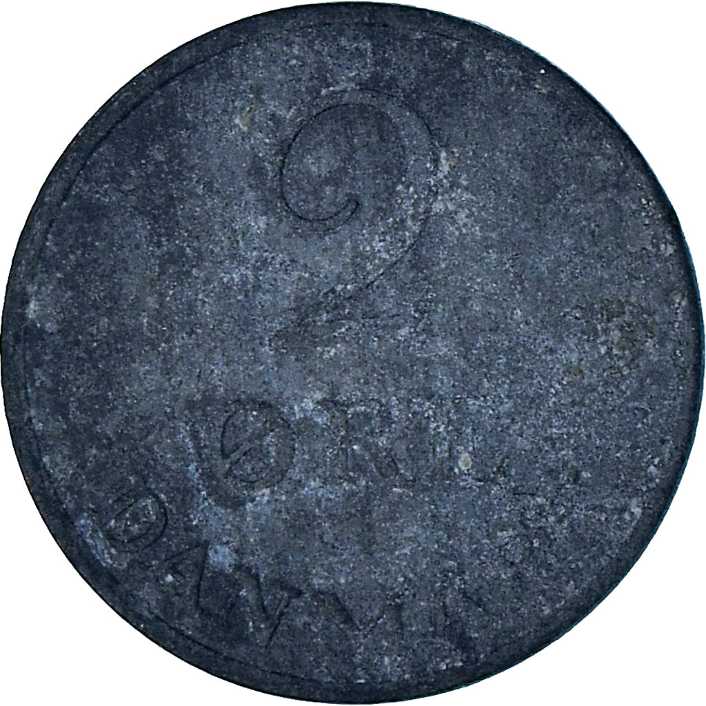 Danimarca, Frederik IX, 2 Öre, 1968, Copenhagen, Zinco, MB, KM:840.2