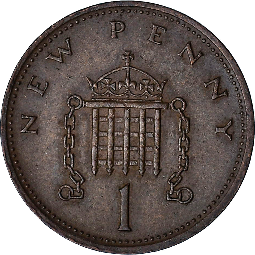 Great Britain, Elizabeth II, New Penny, 1971, Bronze, EF(40-45), KM:915