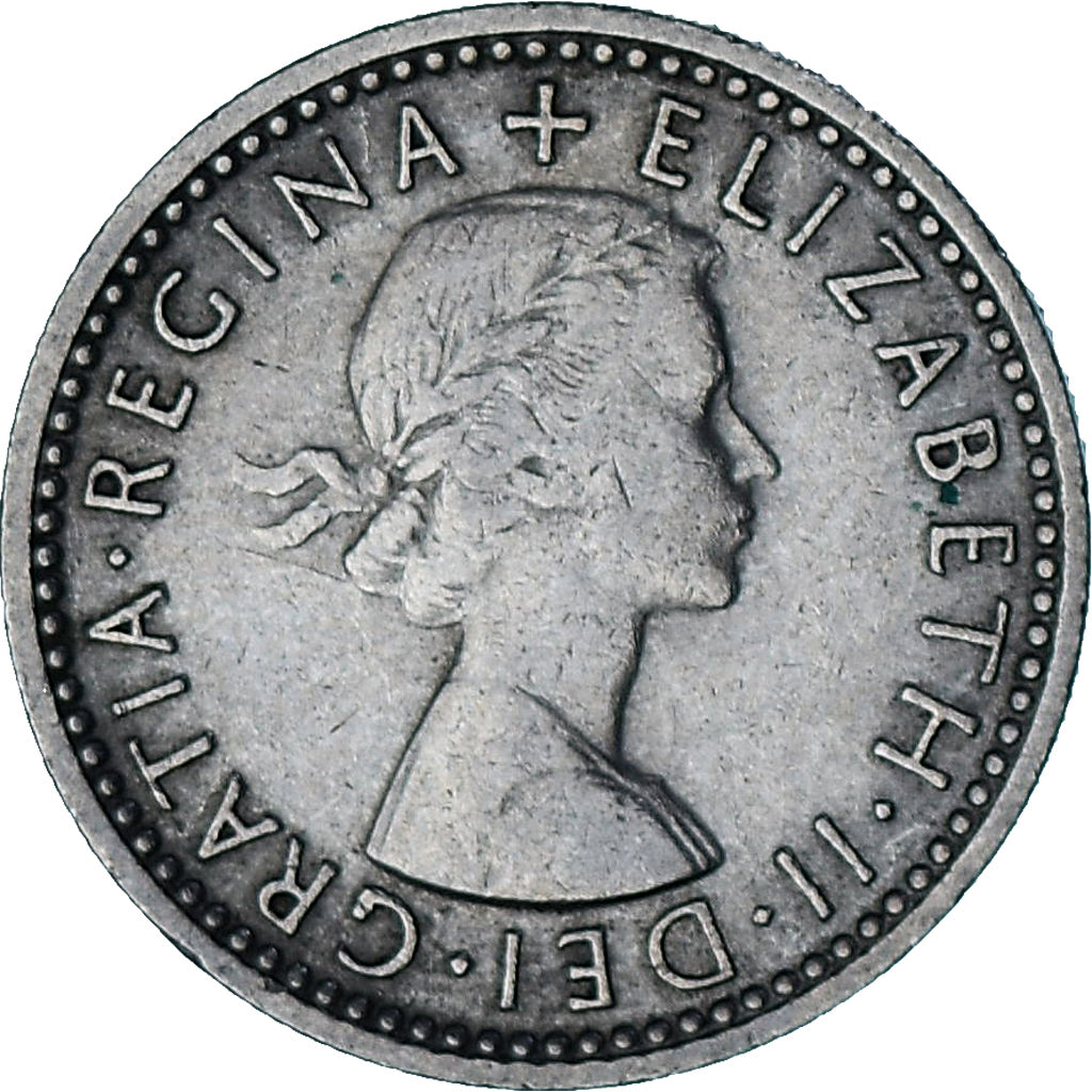 Grã-Bretanha, Elizabeth II, 6 Pence, 1959, Cobre-níquel, EF(40-45), KM:903