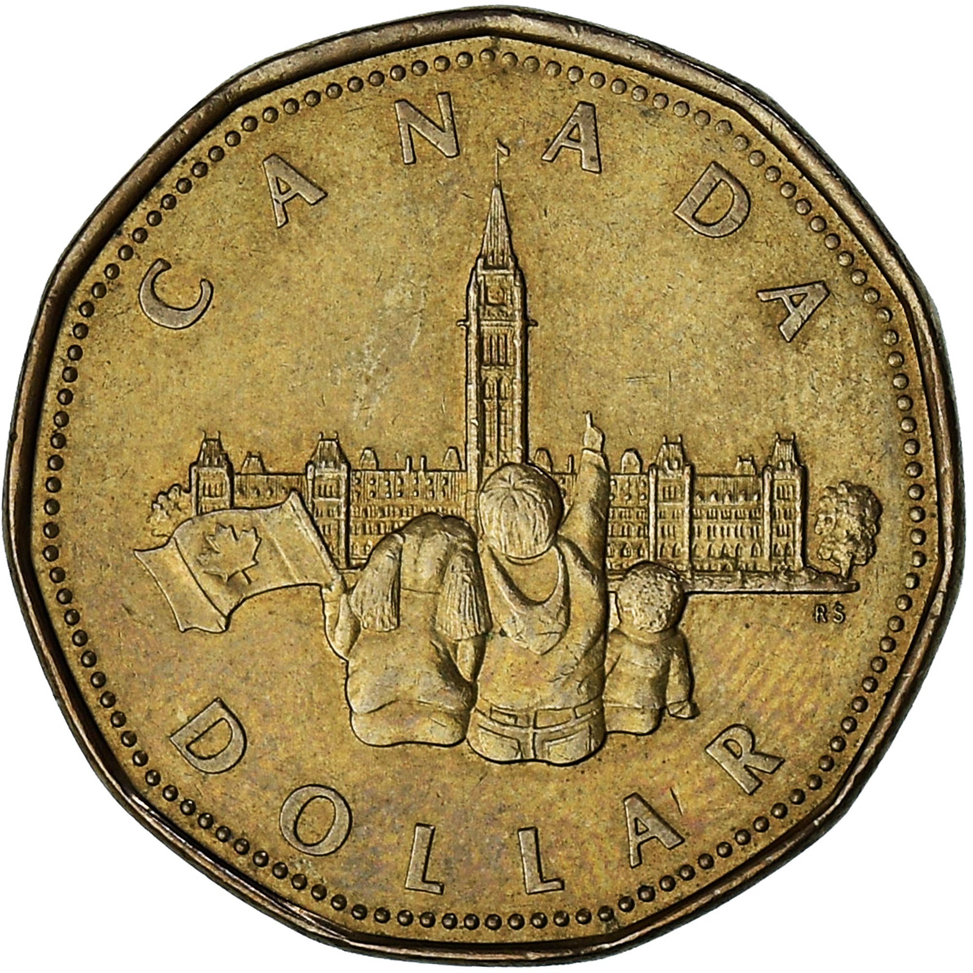 Canada, Elizabeth II, Dollar, 1992, Royal Canadian Mint, Aureate, ZF+, KM:218