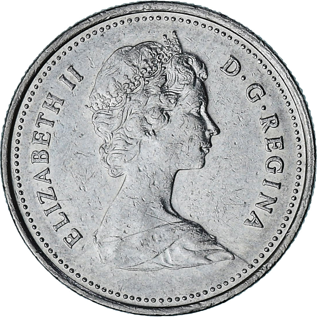 Canadá, Elizabeth II, 25 Cents, 1981, Royal Canadian Mint, Níquel, MBC, KM:74