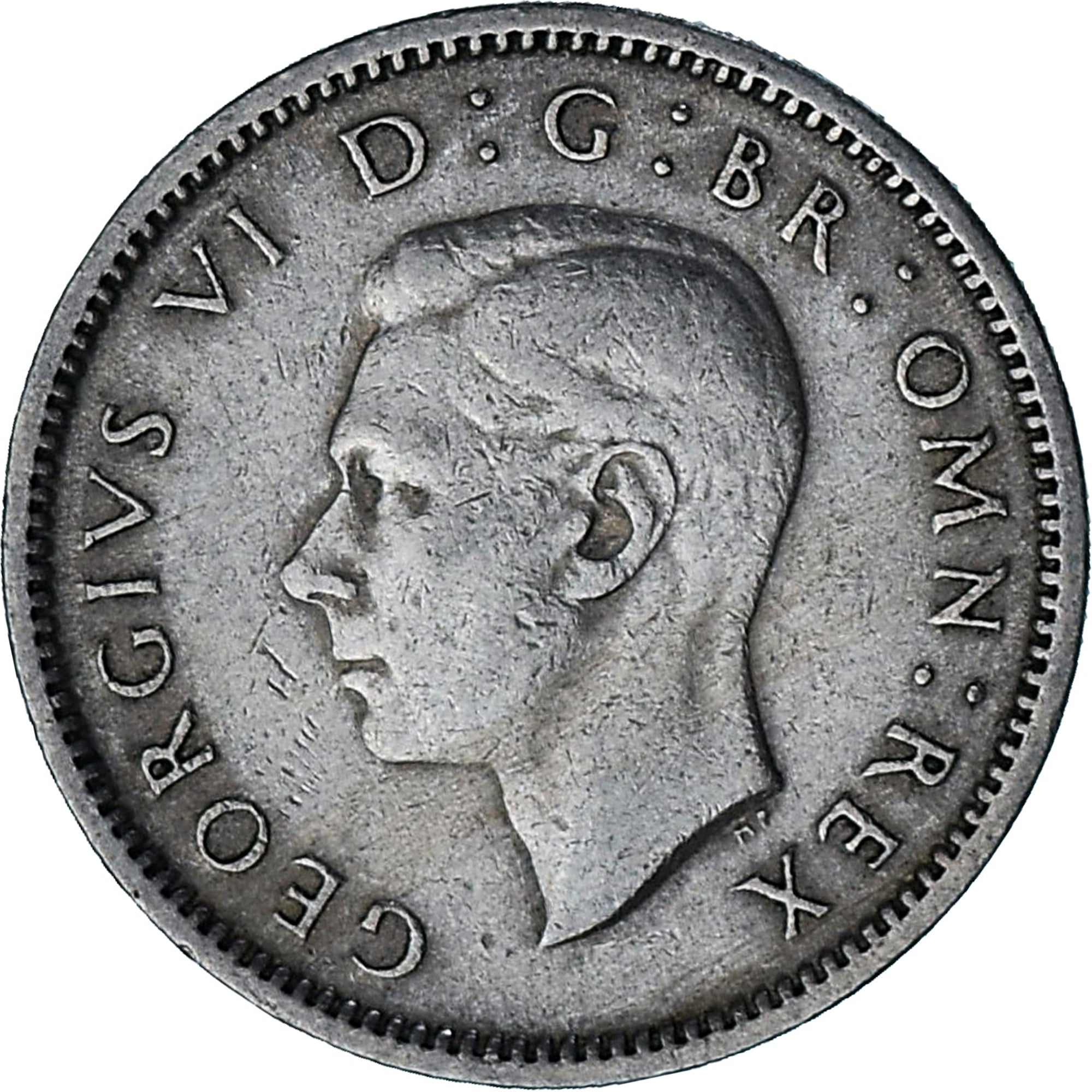 Great Britain, George VI, 6 Pence, 1948, Copper-nickel, AU(50-53), KM:862
