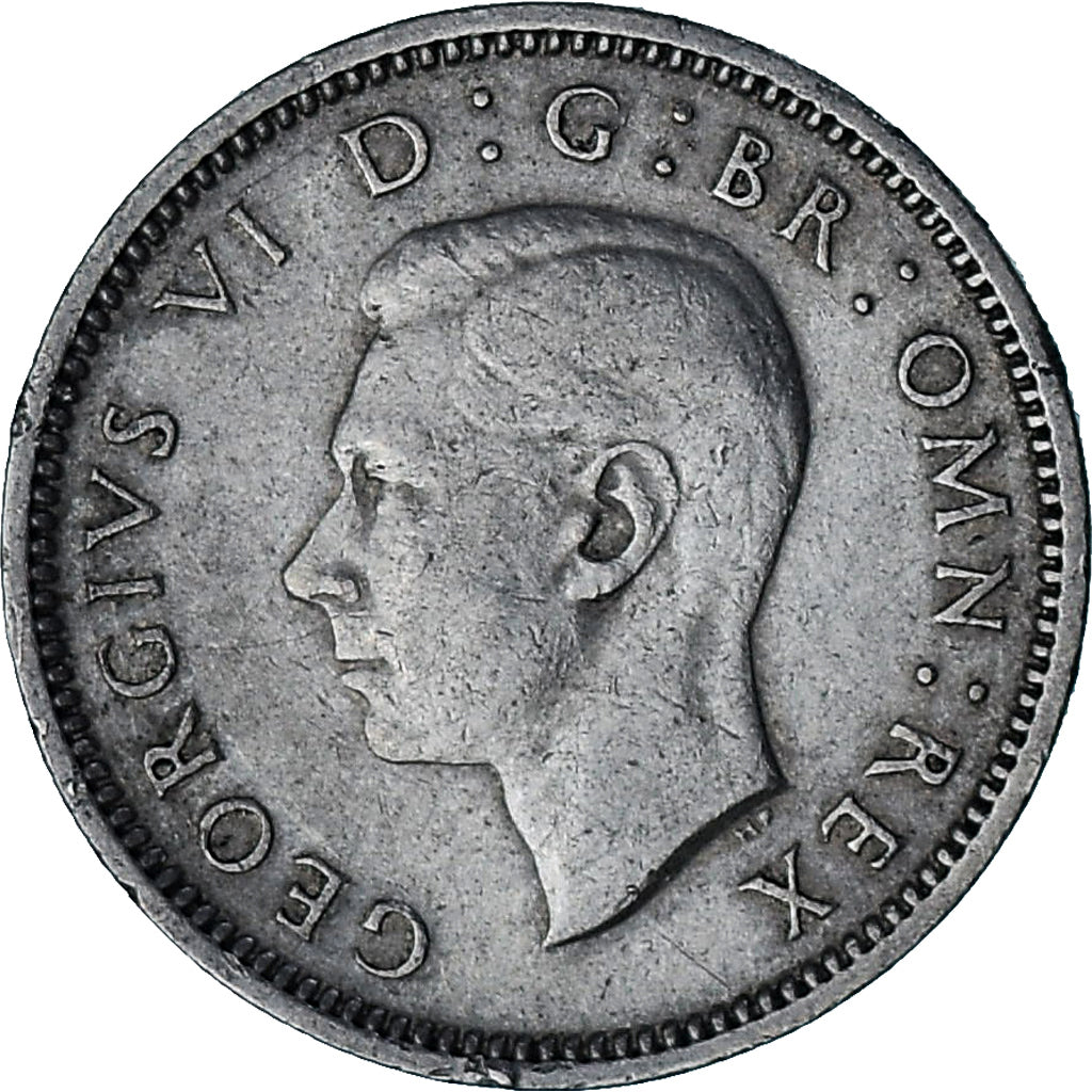 Groot Bretagne, George VI, 6 Pence, 1951, Cupro-nikkel, ZF+, KM:875