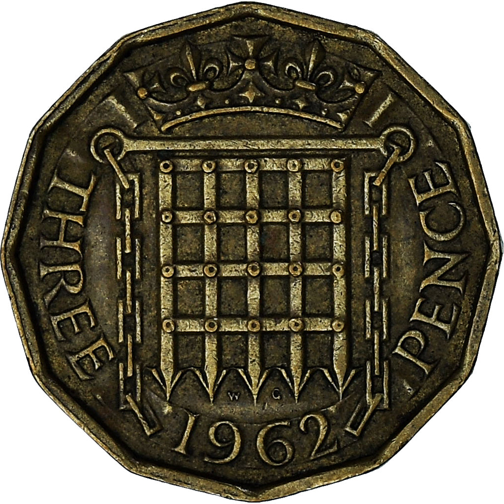 Grande-Bretagne, Elizabeth II, 3 Pence, 1962, Nickel-Cuivre, TTB+, KM:900