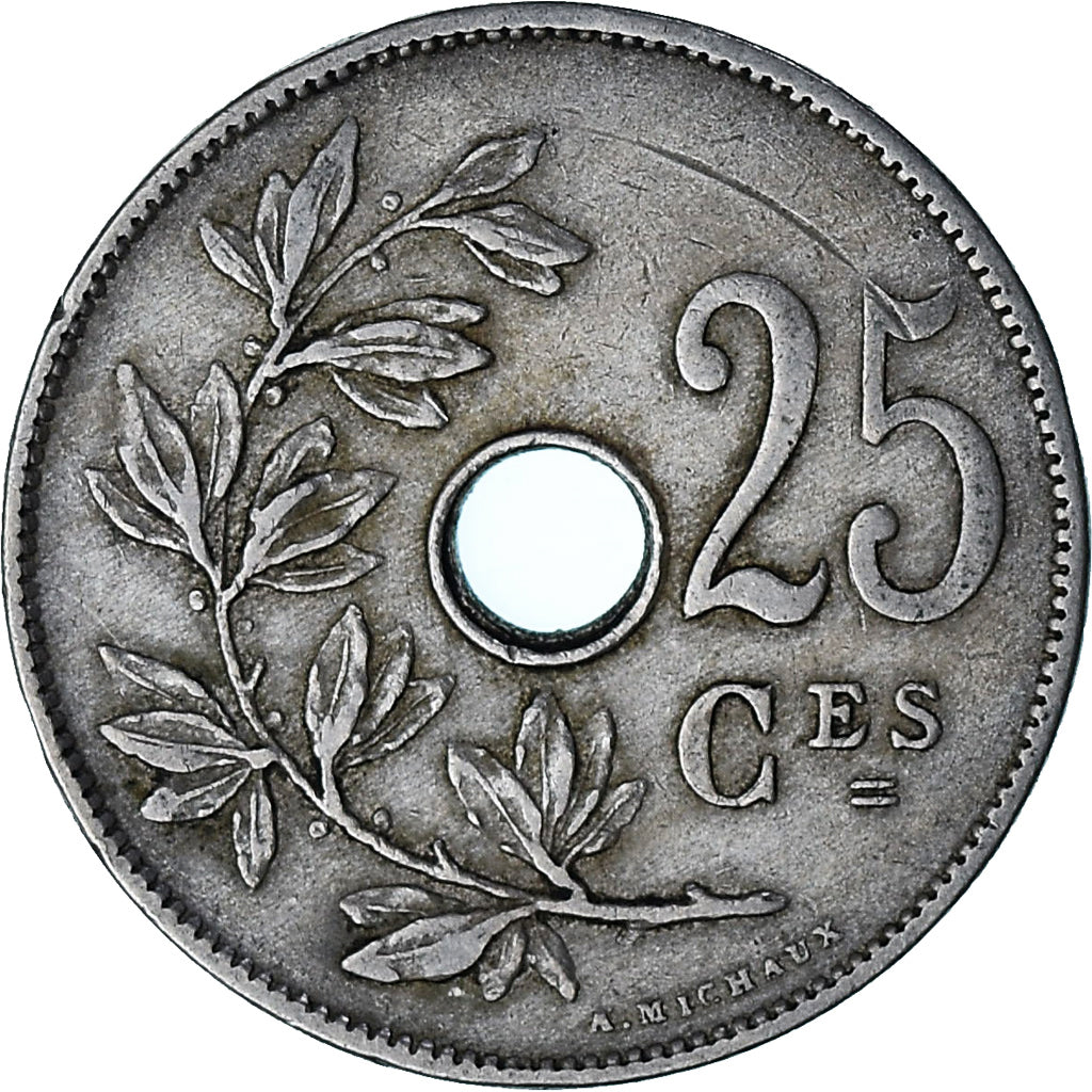 Belgium, 25 Centimes, 1927, Copper-nickel, EF(40-45), KM:68.1