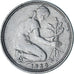 GERMANY - FEDERAL REPUBLIC, 50 Pfennig, 1950, Copper-nickel, EF(40-45), KM:104