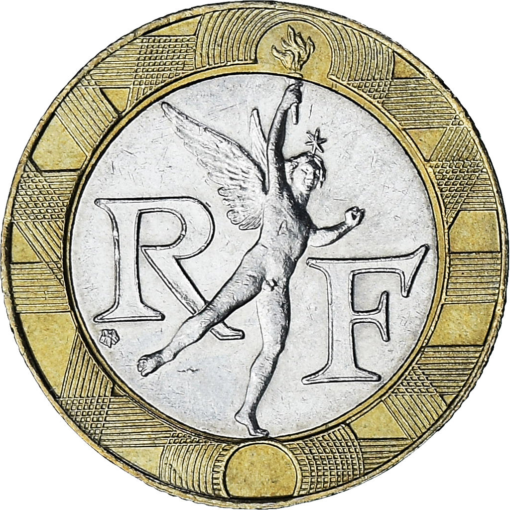 France, 10 Francs, Génie, 2000, Bi-Metallic, AU(55-58), KM:964.1