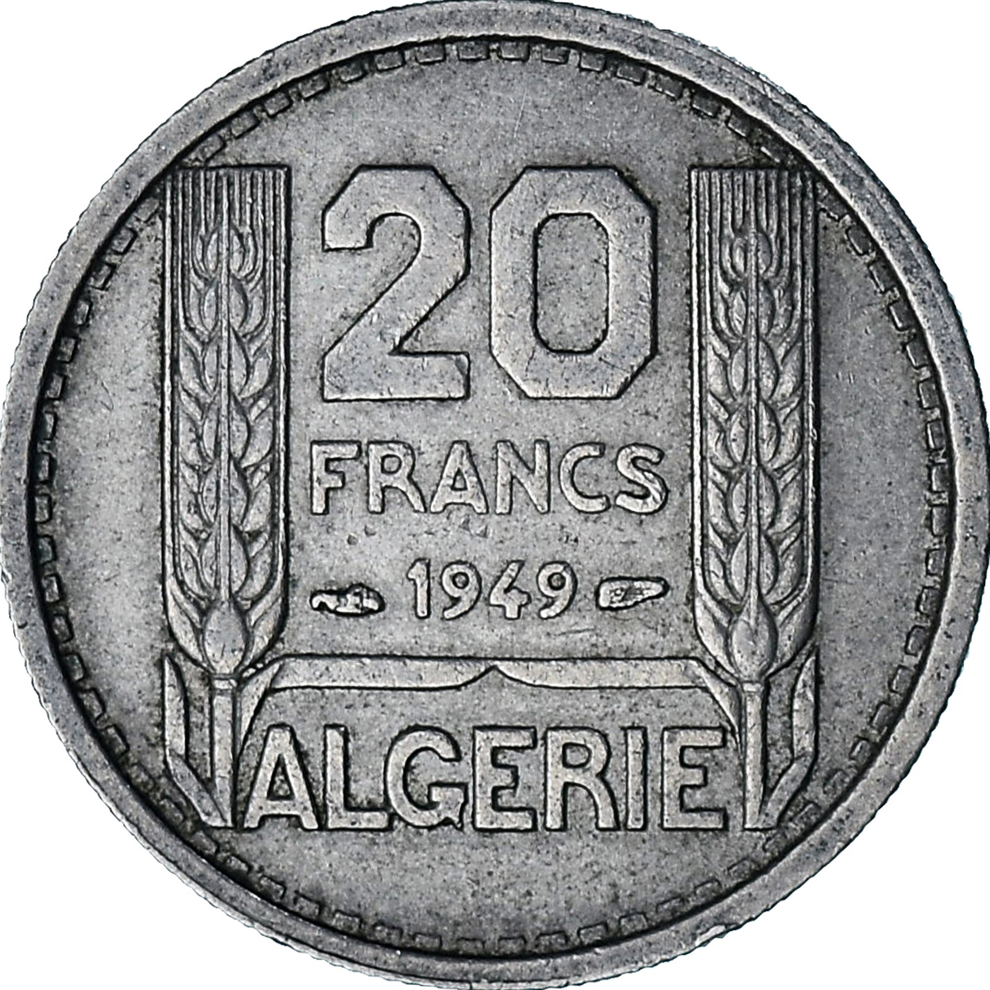Algérie, 20 Francs, 1949, Paris, Cupro-nickel, SUP, KM:91