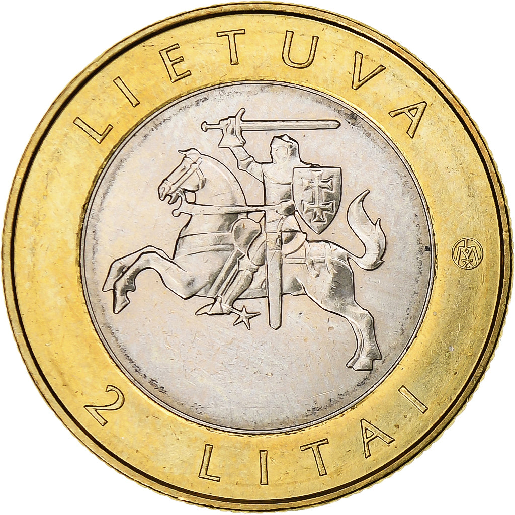 Litwa, 2 Litai, 2013, kurenas, Bimetaliczny, AU(55-58), KM:112