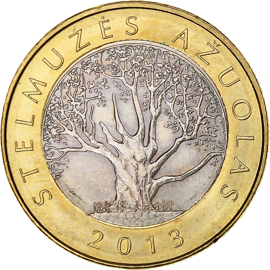 Lithuania, 2 Litai, 2013, Chêne de Stelmužė, Bi-Metallic, MS(63), KM:112