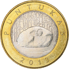 Lithuania, 2 Litai, 2013, Puntukas, Bi-Metallic, AU(55-58), KM:112