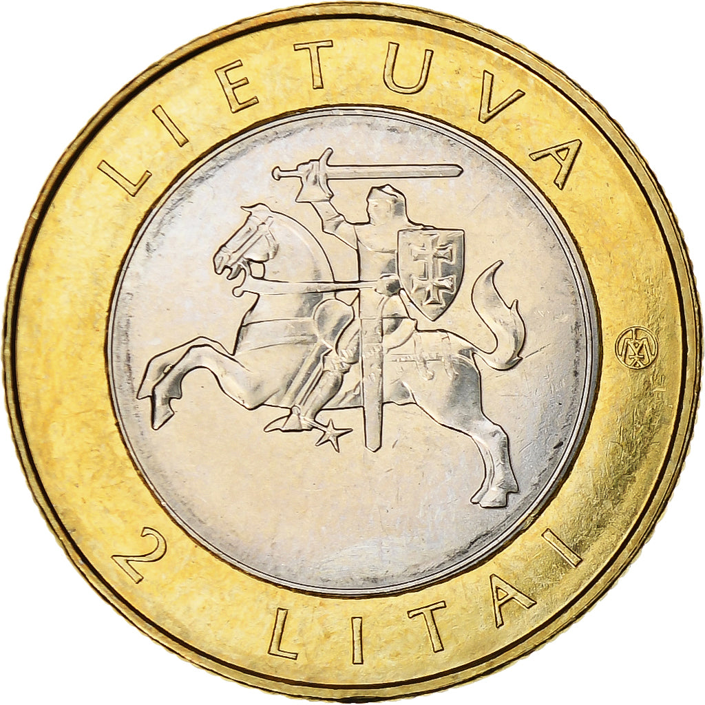 Lithuania, 2 Litai, 2013, Puntukas, Bi-Metallic, AU(55-58), KM:112