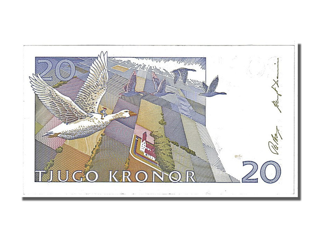 Sweden, 20 Kronor, 1991, KM #61a, AU(55-58)
