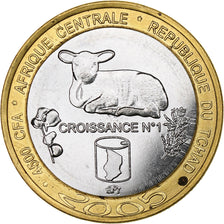 Chad, 4500 CFA Francs-3 Africa, 2005, Bi-Metallic, MS(63)