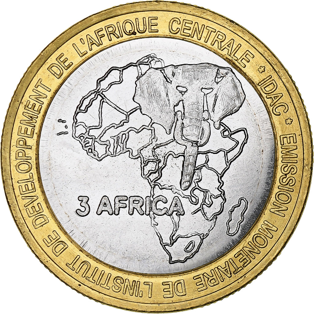 Ciad, 4500 CFA Francs-3 Africa, 2005, Bi-metallico, SPL