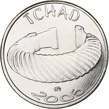 Chad, 1500 CFA Francs-1 Africa, 2005, Nickel Plated Iron, MS(63), KM:19