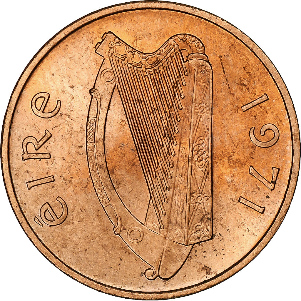 REPÚBLICA DA IRLANDA, Penny, 1971, Bronze, MS(63), KM:20