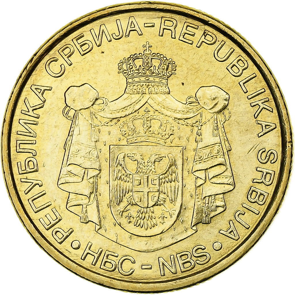 Servië, 2 Dinara, 2007, Nickel-brass, UNC-, KM:46