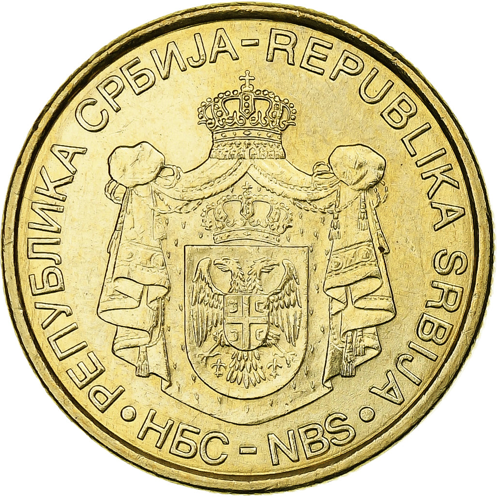 Servië, 2 Dinara, 2007, Nickel-brass, UNC-, KM:46