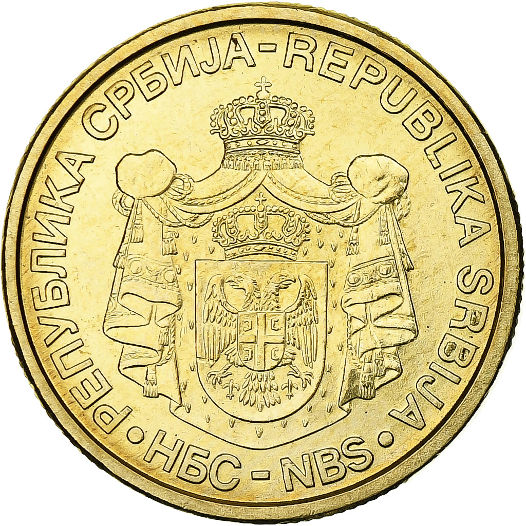 Servië, Dinar, 2007, Nickel-brass, UNC-, KM:39