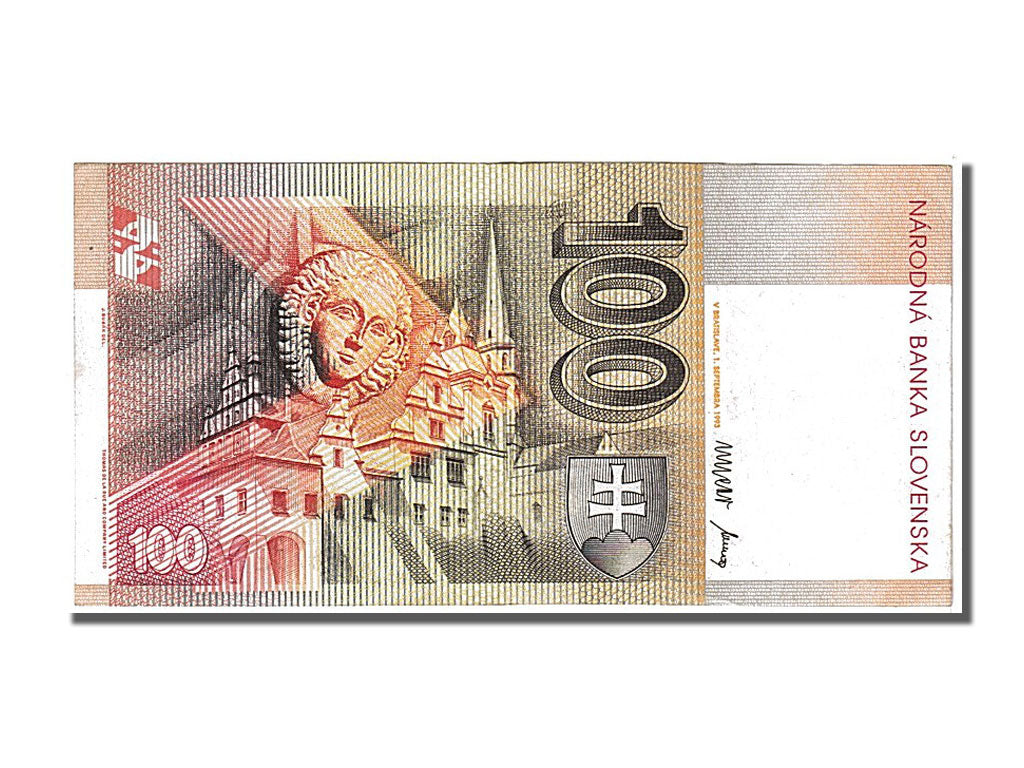 Slovakia, 100 Korun, 1993, KM #22a, 1993-09-01, AU(55-58), D