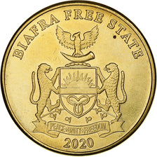 Biafra, 10 Shillings, Rhinocéros, 2020, Brass, MS(63)