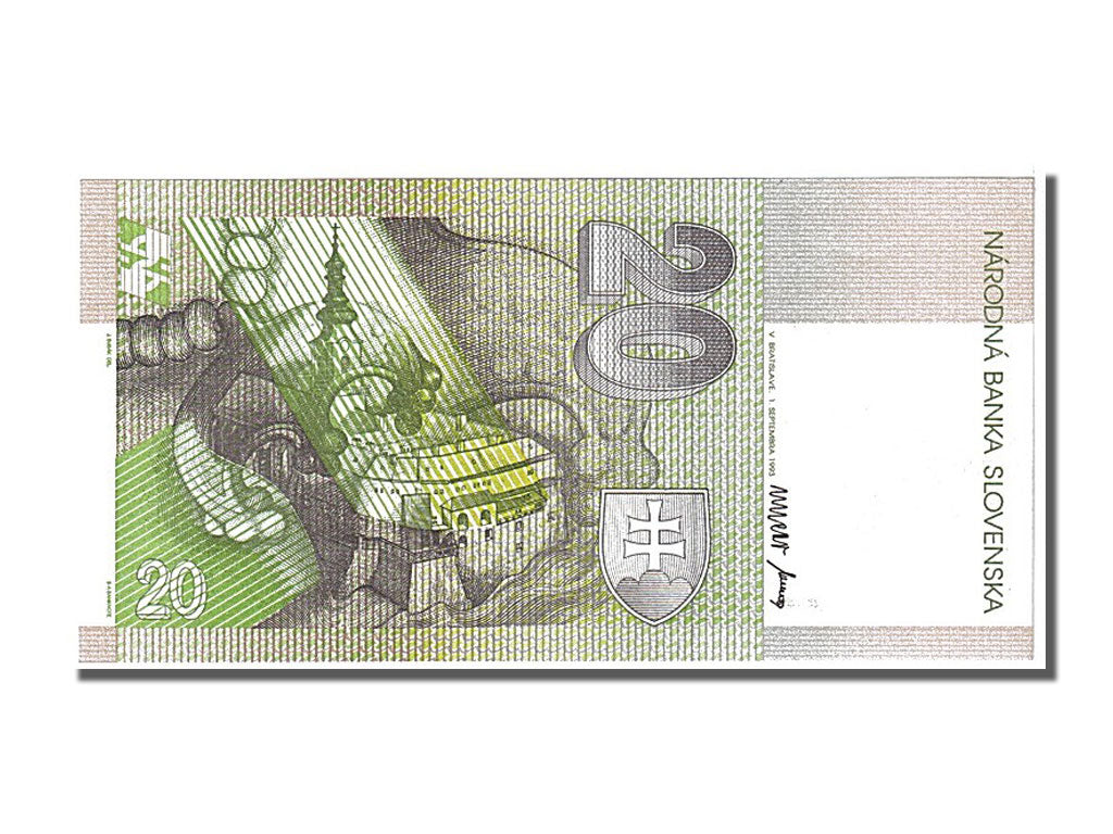 Slovakia, 20 Korun, 1993, KM #20a, 1993-09-01, UNC(65-70), B
