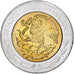 México, 5 Pesos, Jose Maria Morelos, 2010, Mexico City, Bimetálico, SC, KM:923