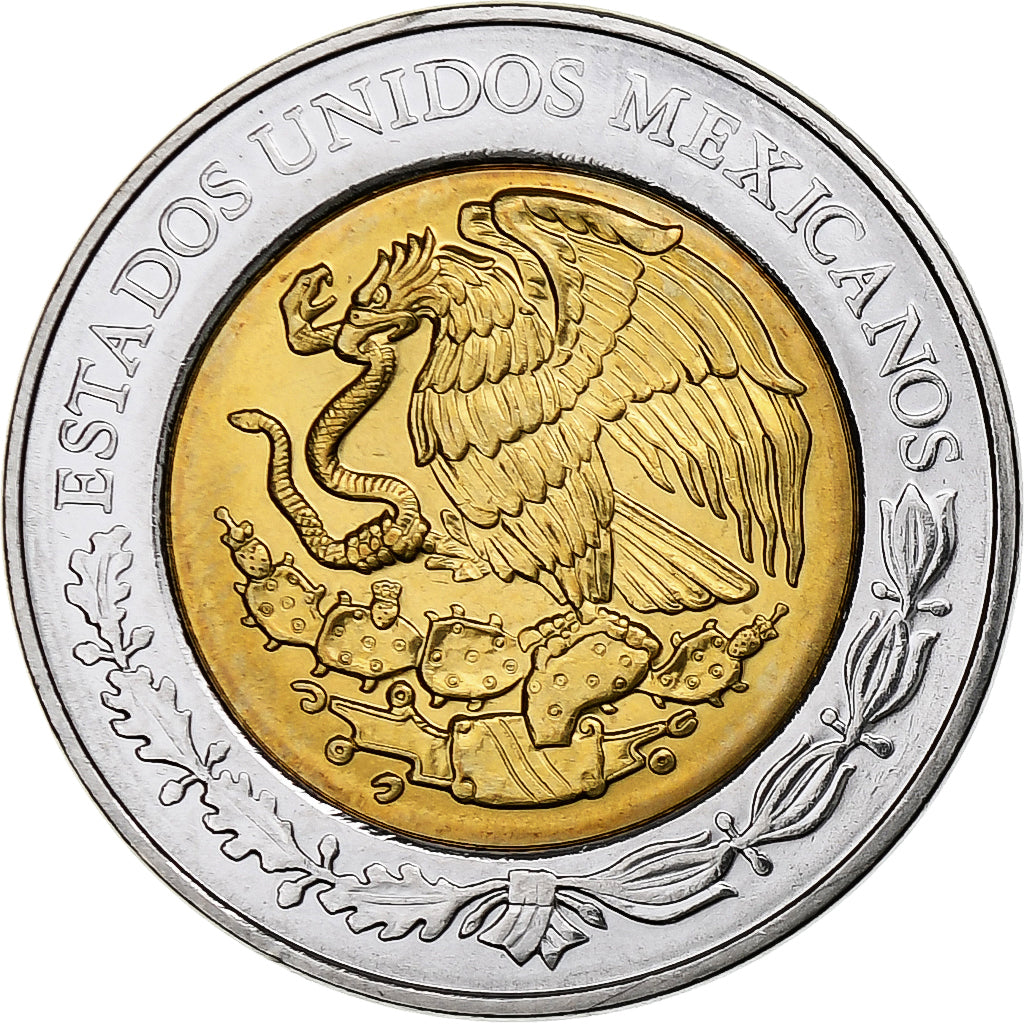México, 5 Pesos, Jose Maria Cos, 2009, Mexico City, Bimetálico, SC, KM:908