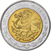 Mexiko, 5 Pesos, Heriberto Jara, 2008, Mexico City, Bi-Metallic, UNZ, KM:901