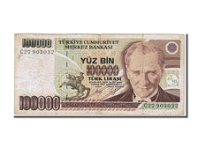 Turkey, 100,000 Lira, 1970, KM #205, EF(40-45), C