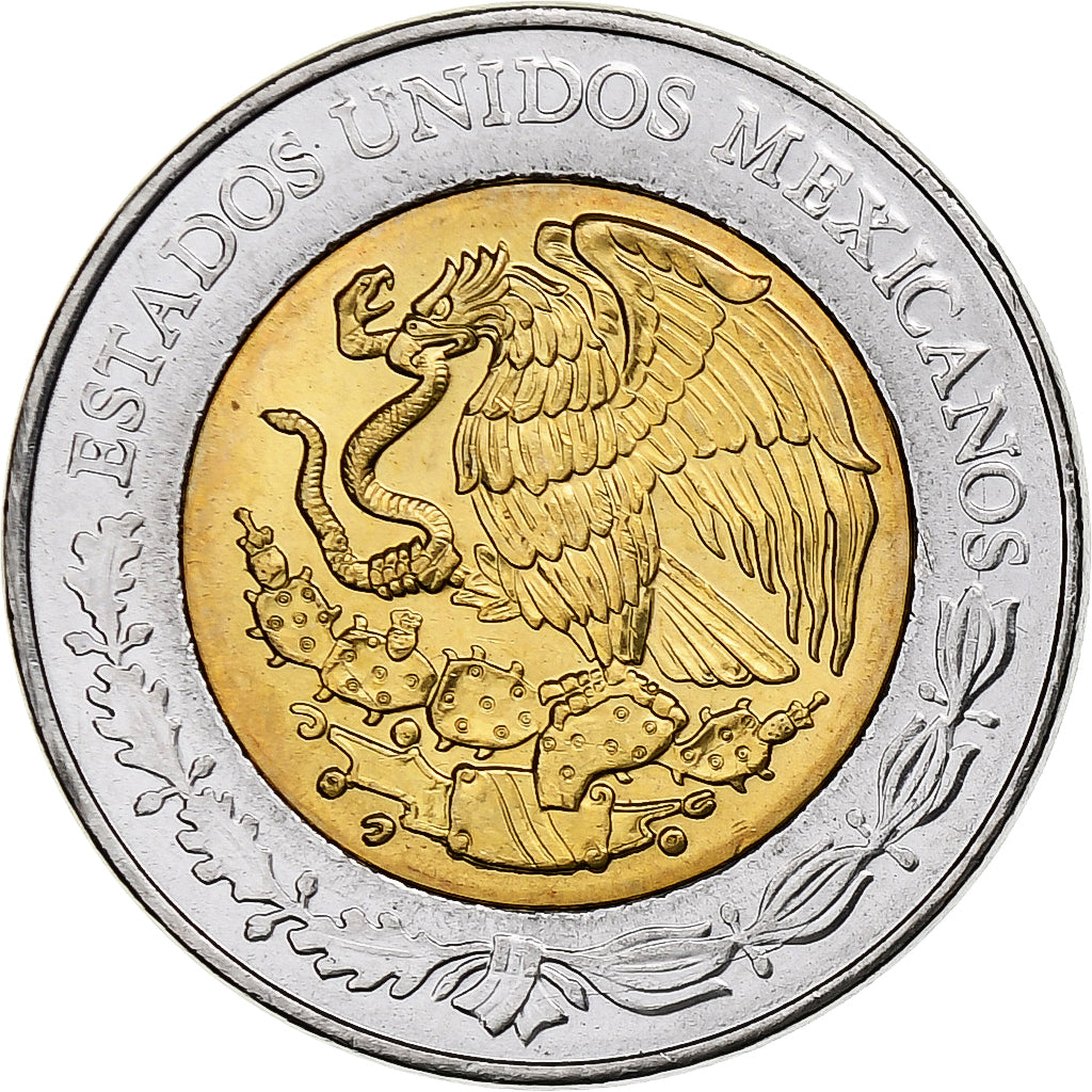 Messico, 5 Pesos, Francisco J. Mugica, 2008, Mexico City, Bi-metallico, SPL