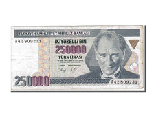 Turkey, 250,000 Lira, 1970, KM #207, AU(50-53), A