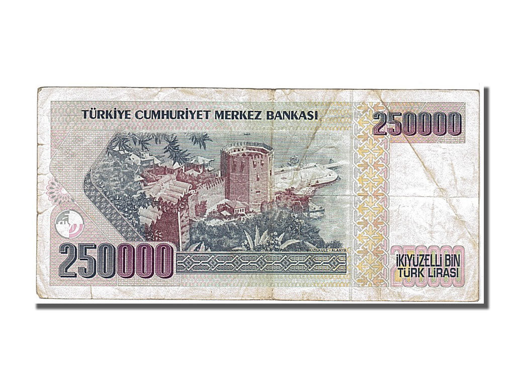 Turkey, 250,000 Lira, 1970, KM #207, AU(50-53), A