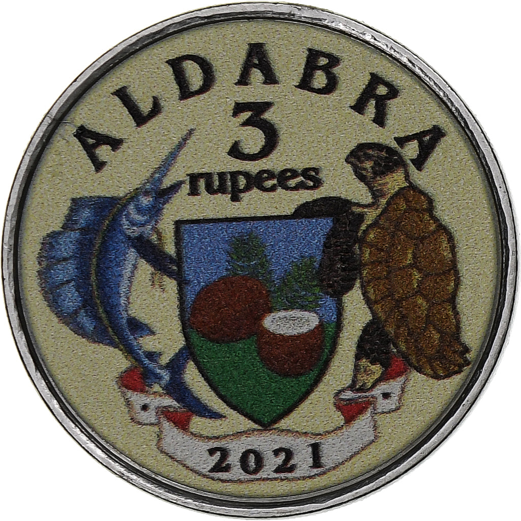 Seychelles, 3 rupees, 2021, Aldabra, Stahl, UNZ