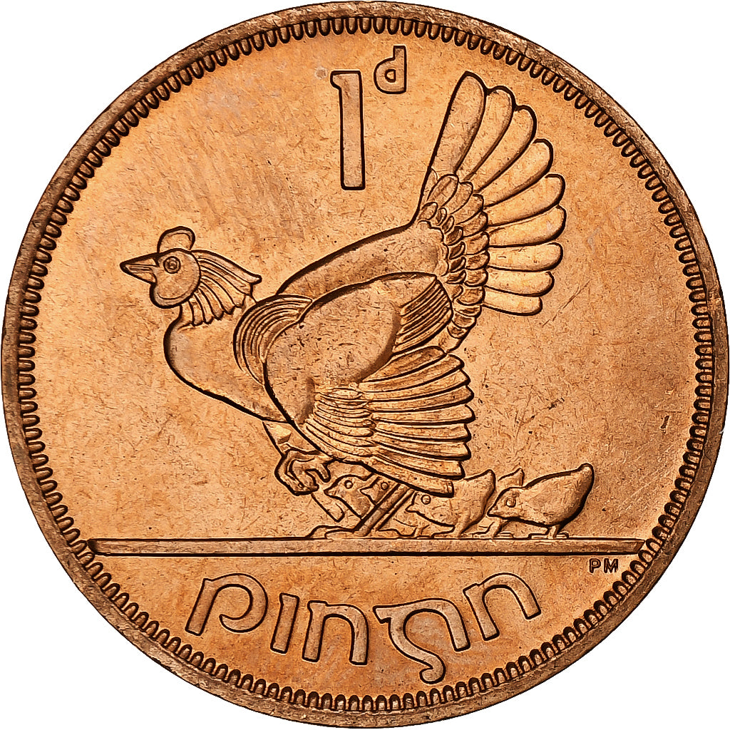 REPÚBLICA DE IRLANDA, Penny, 1968, Bronce, SC, KM:11
