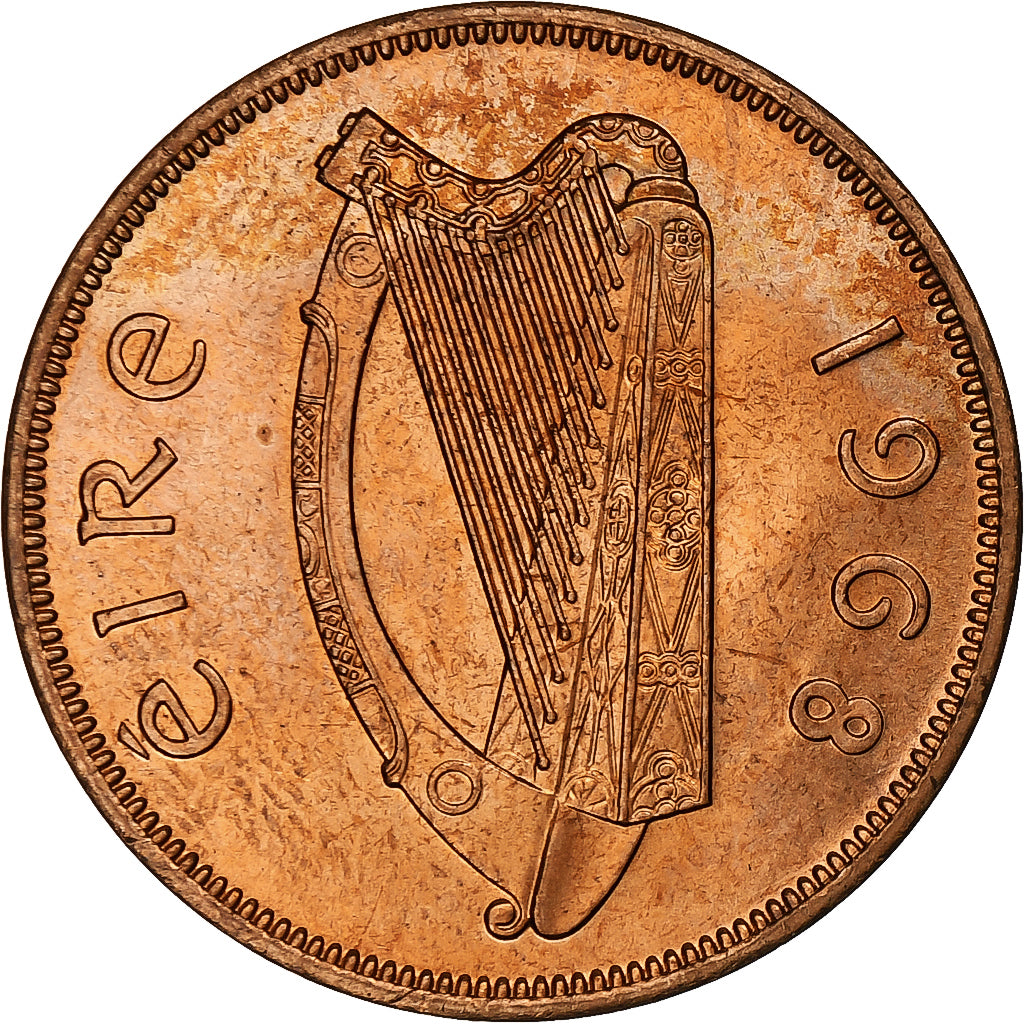 IRELAND REPUBLIC, Penny, 1968, Bronze, MS(63), KM:11