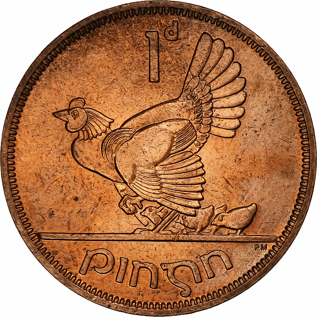 IRELAND REPUBLIC, Penny, 1968, Bronze, MS(63), KM:11