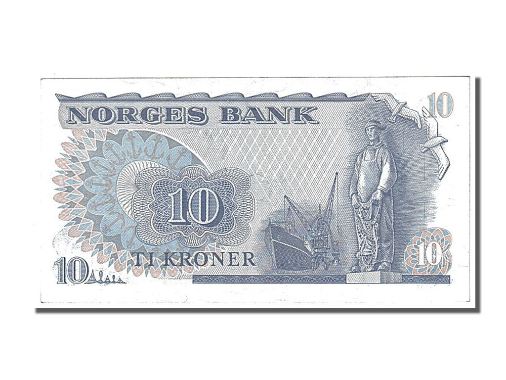 Norway, 10 Kroner, 1981, KM #36c, AU(55-58), BP