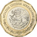 Messico, 20 Pesos, Bicentenary of the navy, 2021, Bi-metallico, SPL-