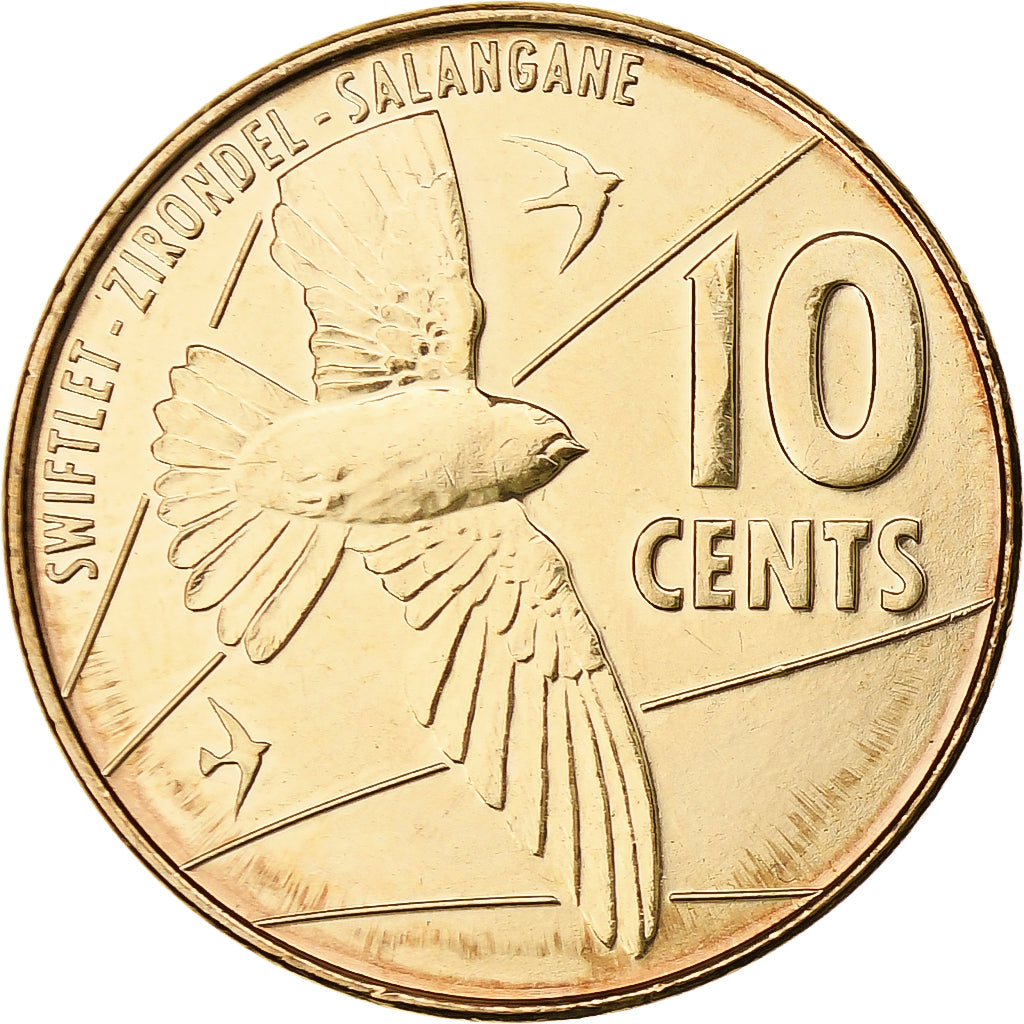 Seychelles, 10 Cents, 2021, Bronze Plated Steel, MS(63)